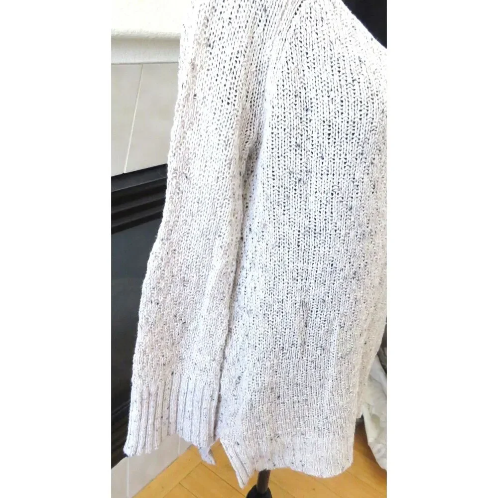 Hinge  ( Nordstrom's) Women's Sweater  Tunic Length Oatmeal Speckled l XS  EUC - Picture 6 of 9
